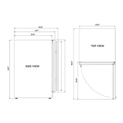 Danby SILHOUETTE 24 In 5,5 Cu ft Refrigerator Compact - SPRAR055D1SS Stainless Discount