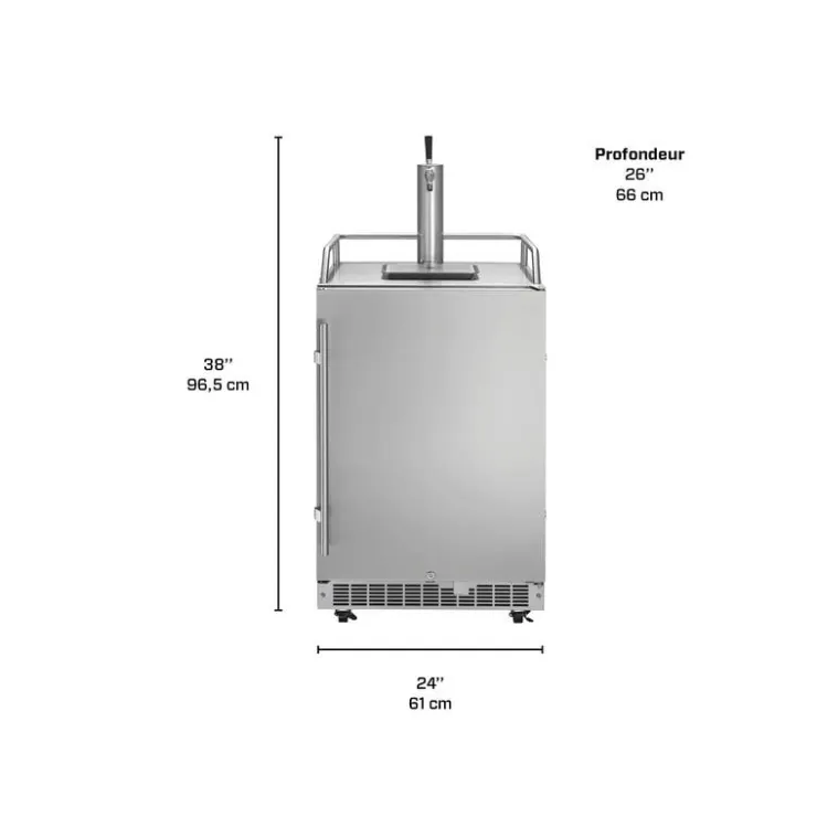 Danby SILHOUETTE 24″ Outdoor Keg Cooler 24" - DKC055D1SSPR Stainless Online
