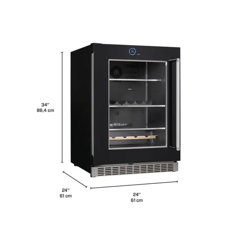 Danby SILHOUETTE Built-in Beverage Center 24 in 24" - SRVBC050L Black Clearance