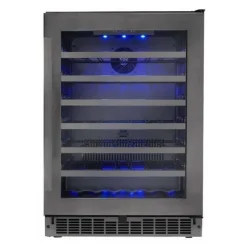 Danby SILHOUETTE Wine Cooler 24" - SSWC056D1B-S Black Stainless Sale