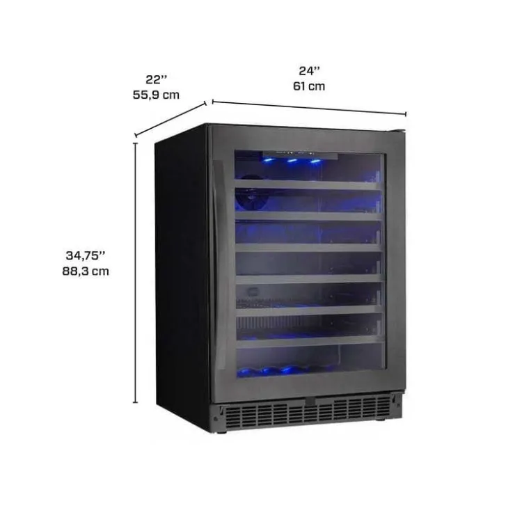 Danby SILHOUETTE Wine Cooler 24" - SSWC056D1B-S Black Stainless Sale