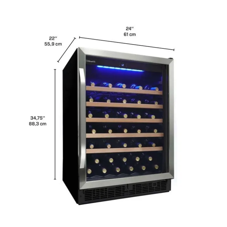 Danby SILHOUETTE Wine Cooler 24" - SWC057D1BSS Stainless Hot