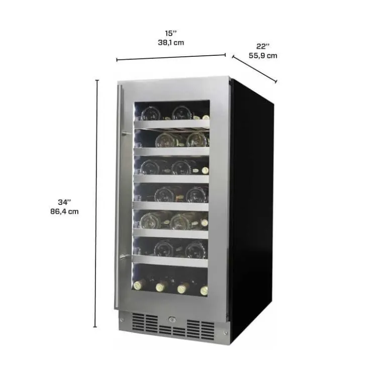 Danby SILHOUETTE Wine Cooler 15" - SPRWC031D1SS Stainless Hot