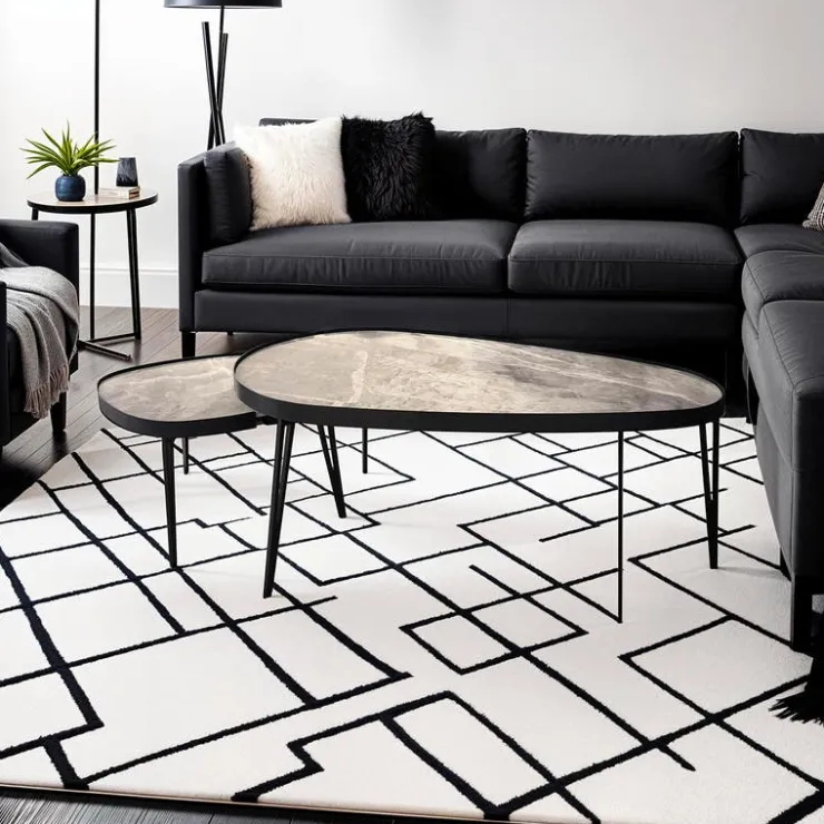 Sintered Stone Nesting Tables White/Gris/Black Sale