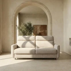 Sleeper Sofa with Steel Frame Cream Outlet
