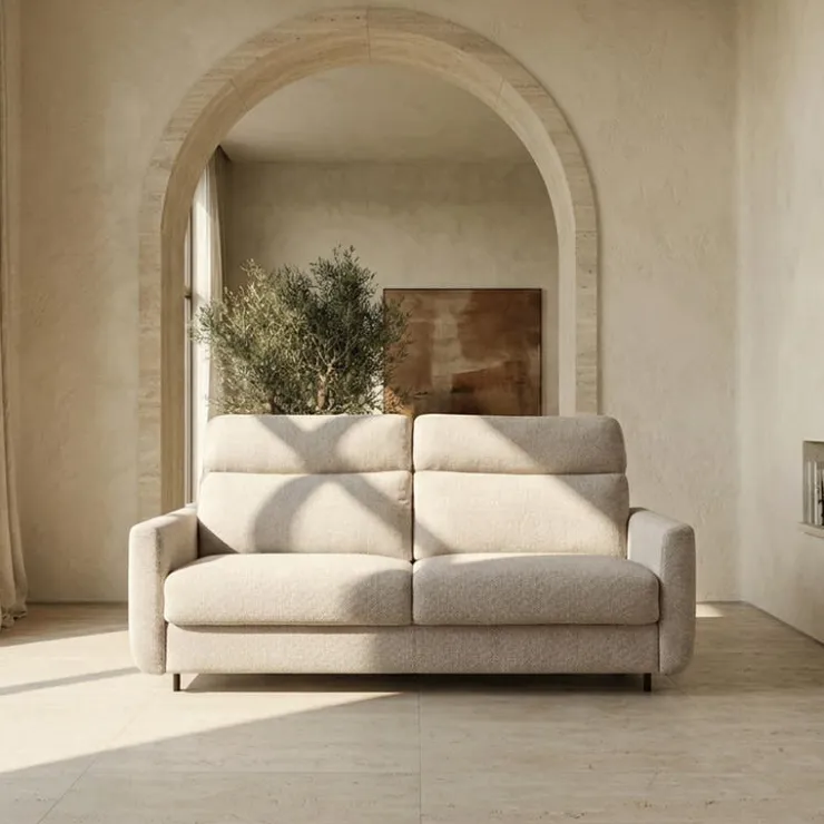 Sleeper Sofa with Steel Frame Cream Outlet