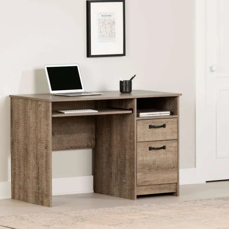 Meubles South Shore Small Computer Desk - South Shore WEATHERED OAK