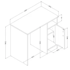 Meubles South Shore Small Desk - South Shore PURE BLACK Discount