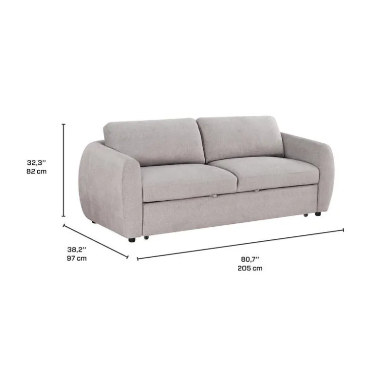 Sofa Bed with Deep Seating Grey