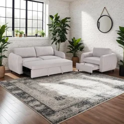 Sofa Bed with Deep Seating Grey