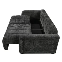 Sofa Bed with Under-Seat Storage - Grey Hot
