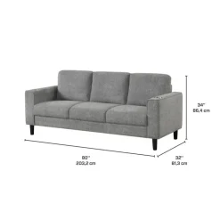 Sofa with Cup Holders Grey Online