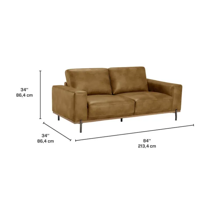 Sofa with Deep Seating - Brown Sale