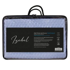 Split-Head Fresh Waterproof Mattress Protector - Queen Blue