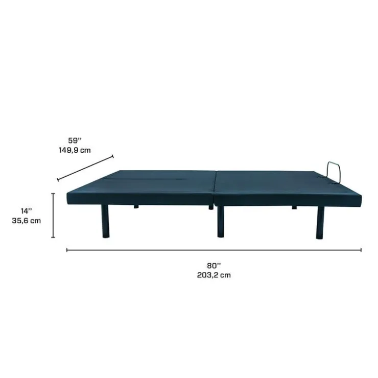 Split-Head Queen Electric Bed-60” Dark Grey New