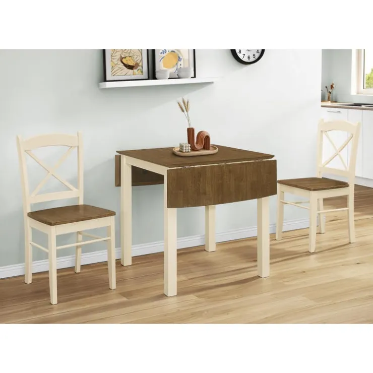 Monarch Square Extendable Dining Table 30" to 48" - Cream