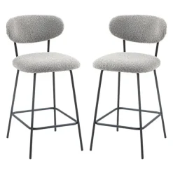 Stools (Set of 2) - Grey Light Grey Discount