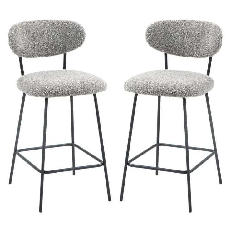 Stools (Set of 2) - Grey Light Grey Discount