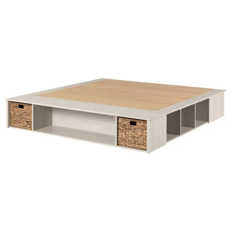 Meubles South Shore Storage Bed with Baskets (78") - South Shore White Outlet