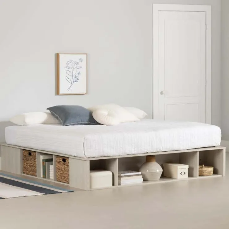 Meubles South Shore Storage Bed with Baskets (78") - South Shore White Outlet