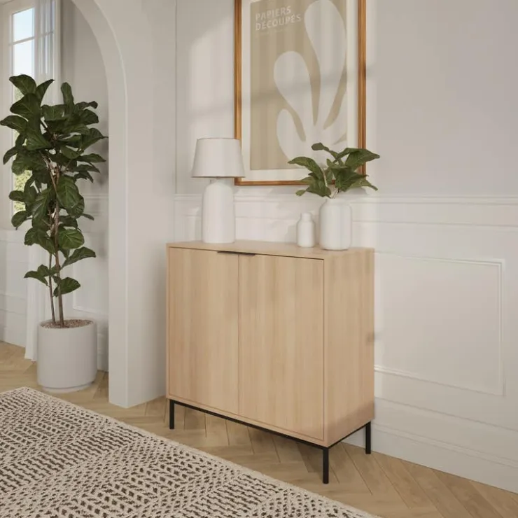 Nexera Storage Cabinet Natural Blonde Oak