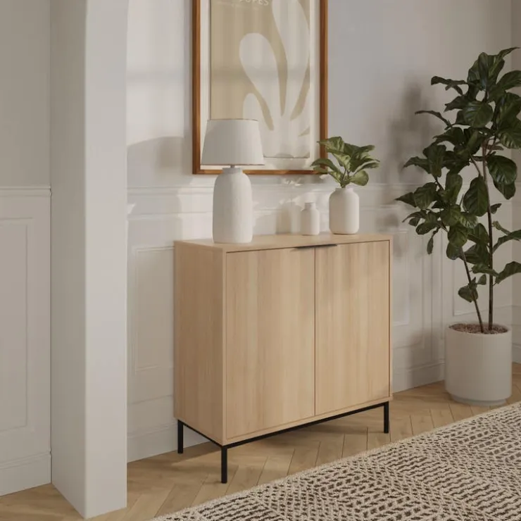 Nexera Storage Cabinet Natural Blonde Oak