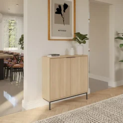 Nexera Storage Console Table - Natural Blonde Oak Sale