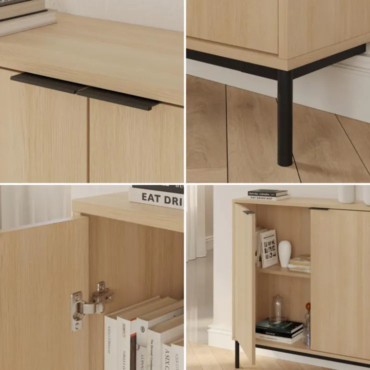 Nexera Storage Console Table - Natural Blonde Oak Sale