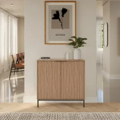 Nexera Storage Console Table - Light Walnut Outlet