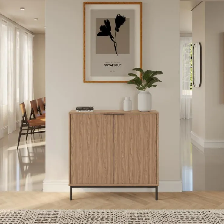 Nexera Storage Console Table - Light Walnut Outlet