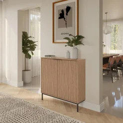Nexera Storage Console Table - Light Walnut Outlet