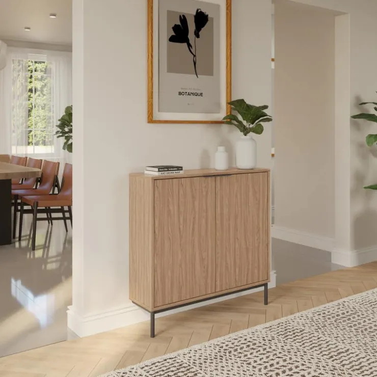 Nexera Storage Console Table - Light Walnut Outlet