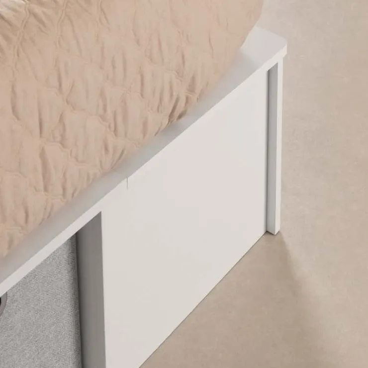 Meubles South Shore Storage Platform Bed With Baskets (78") - South Shore White Outlet