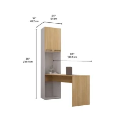 Storage Unit with Desk - Natural Best