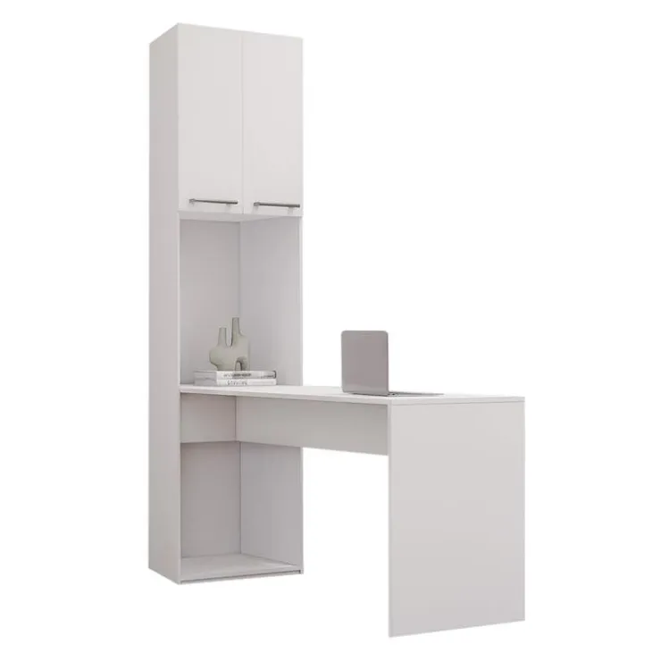 Storage Unit with Desk - White Discount