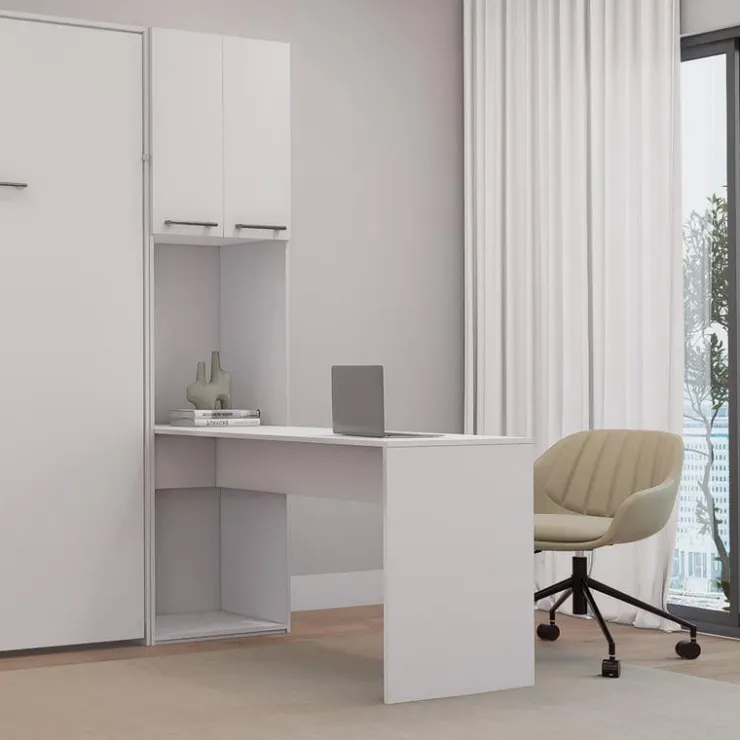 Storage Unit with Desk - White Discount