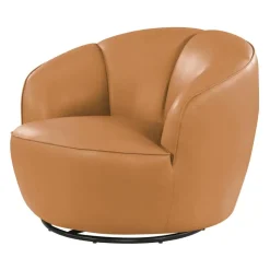 Swivel Accent Armchair - Caramel Best