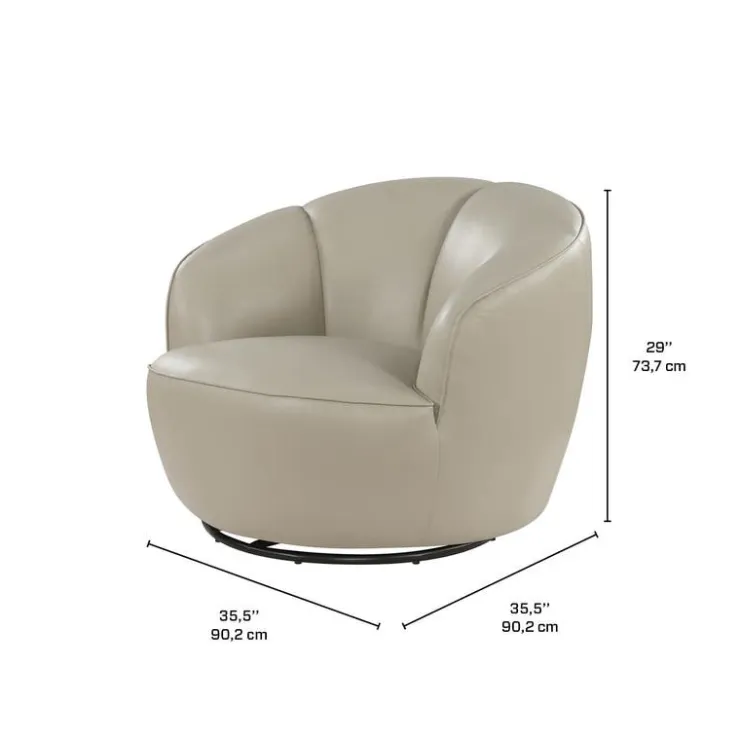 Swivel Accent Armchair - Grey Best