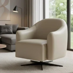 Swivel Accent Armchair - Grey Online