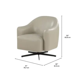 Swivel Accent Armchair - Grey Online