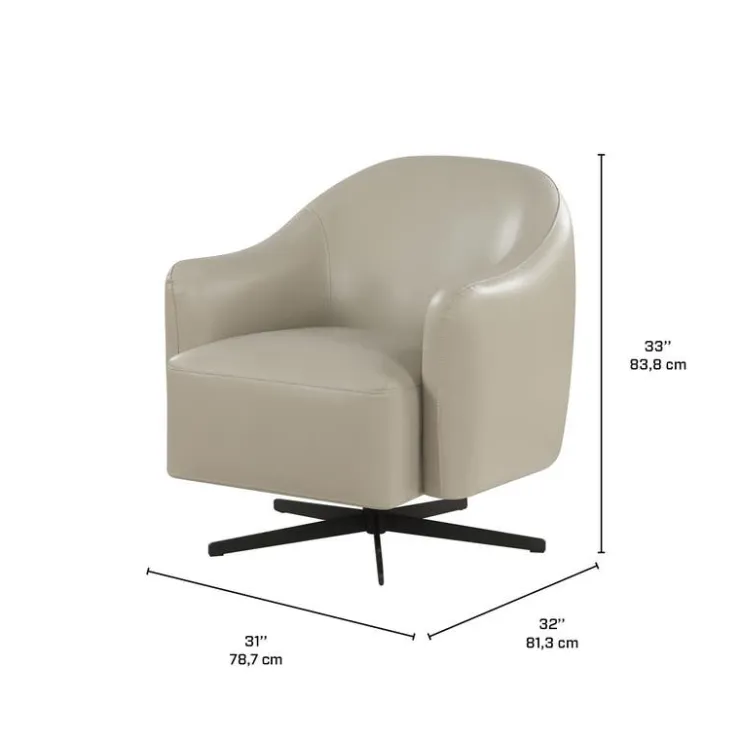 Swivel Accent Armchair - Grey Online