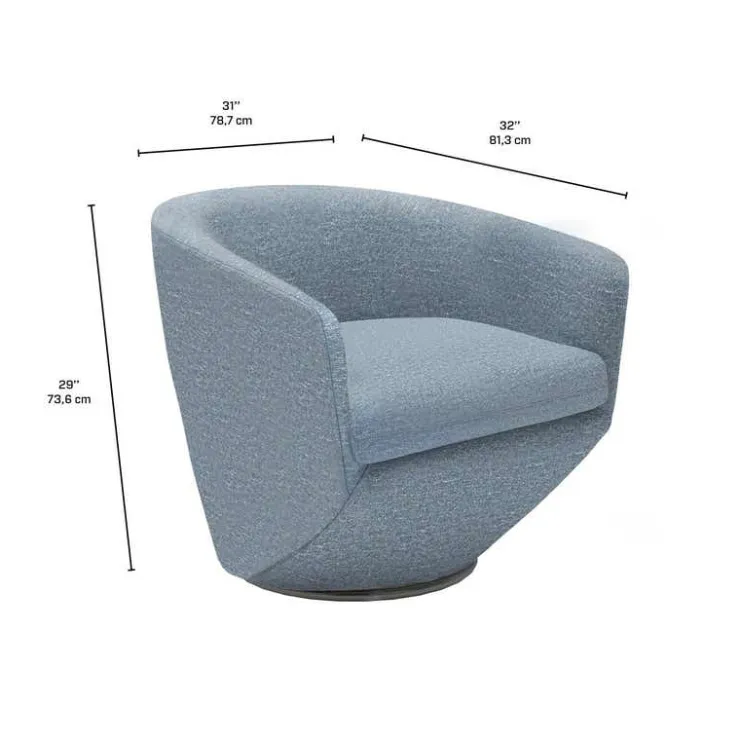 Swivel Accent Chair Gris Clearance