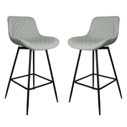 Swivel Barstools (Set of 2) Beige Online