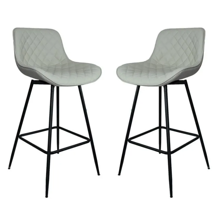 Swivel Barstools (Set of 2) Beige Online