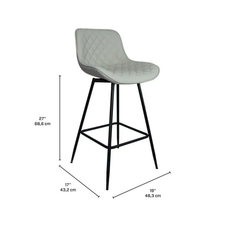 Swivel Barstools (Set of 2) Beige Online