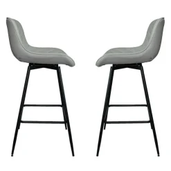 Swivel Barstools (Set of 2) Beige Online