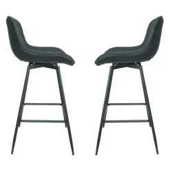 Swivel Barstools (Set of 2) Black Hot