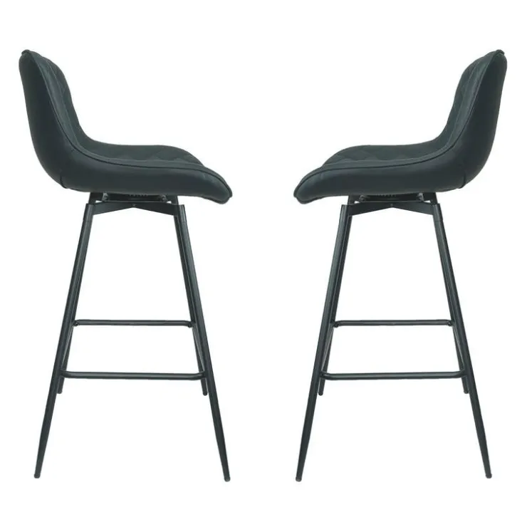 Swivel Barstools (Set of 2) Black Hot