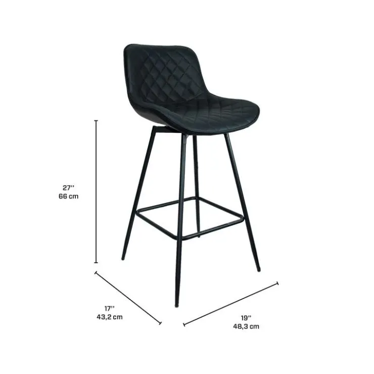 Swivel Barstools (Set of 2) Black Hot