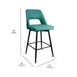 Swivel Barstools (Set of 2) Blue Online